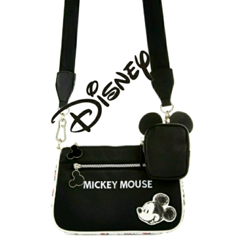 💝 Disney Mickey Mouse Sketch Crossbody Bag & Coin